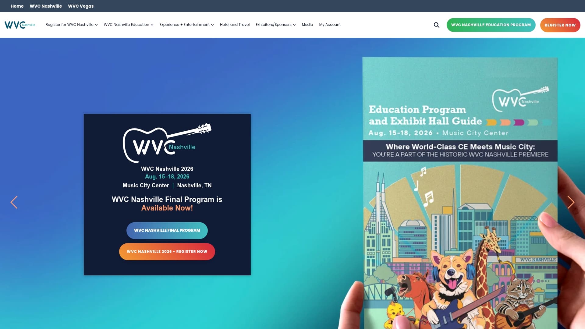 WVC Nashville sponsor landing page advertised on Vet Candy Radio