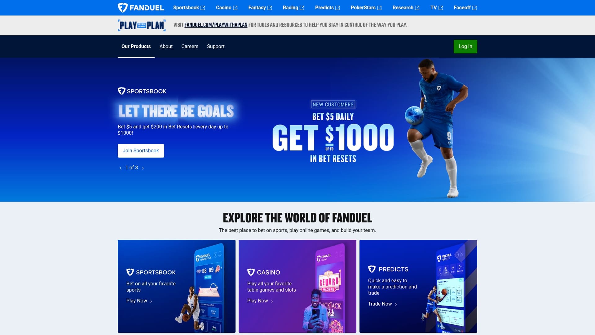 FanDuel sponsor landing page advertised on Locked On Bills - Daily Podcast On The Buffalo Bills