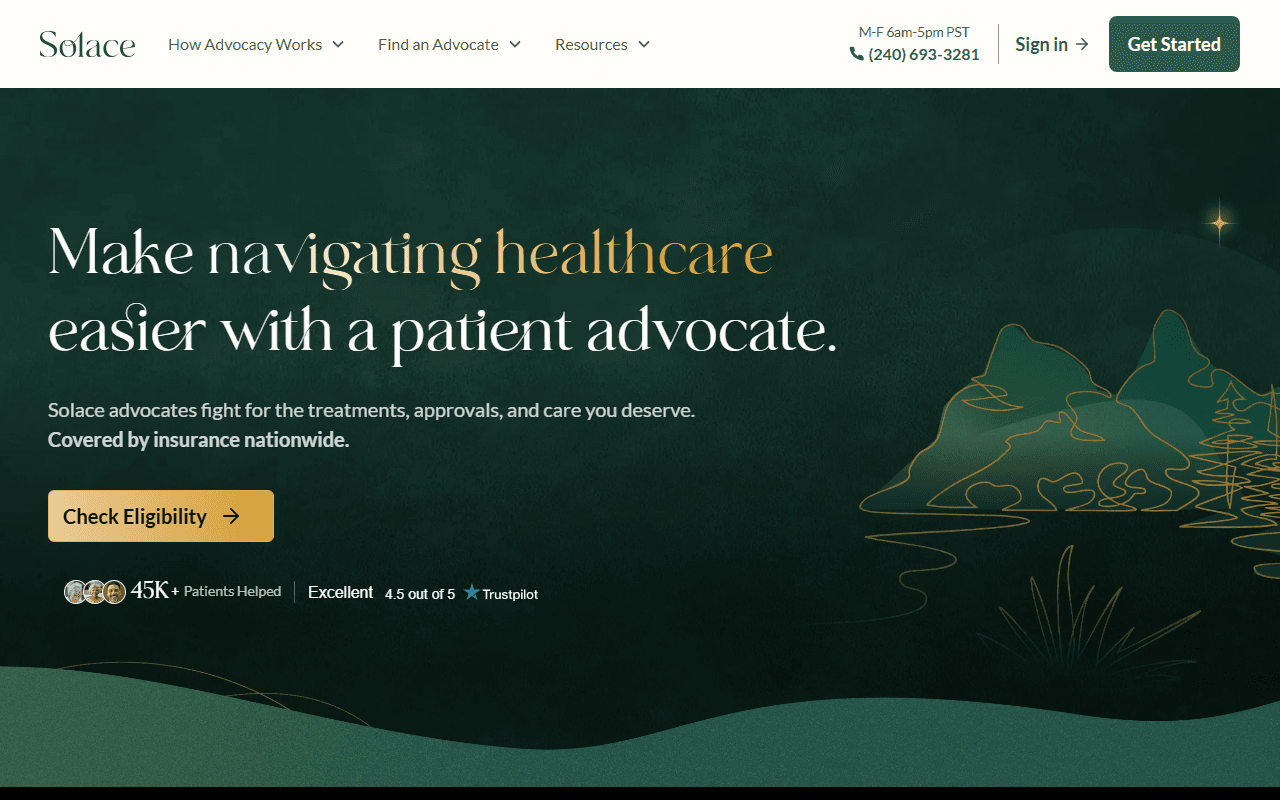 Solace Health sponsor landing page advertised on Heart Starts Pounding: Horrors, Hauntings and Mysteries