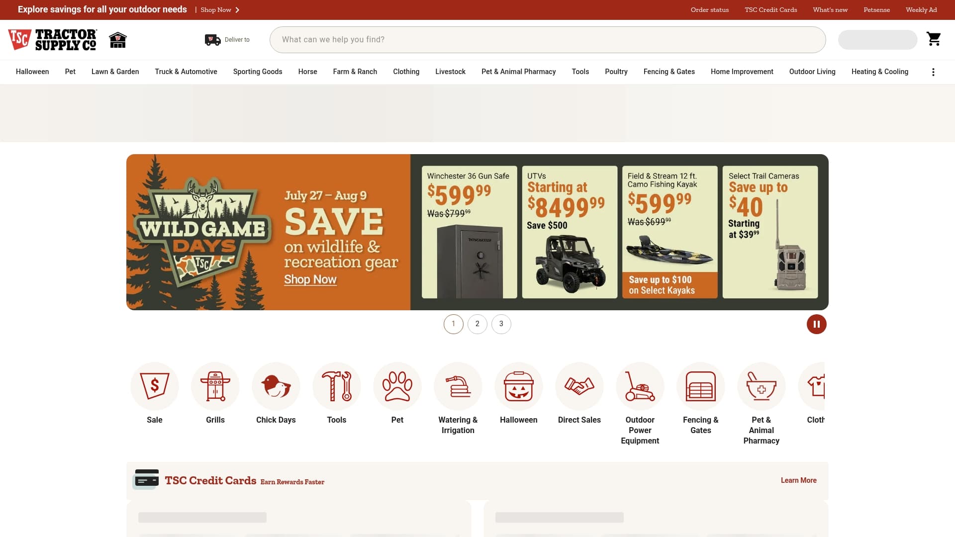 Tractor Supply sponsor landing page advertised on The MeatEater Podcast