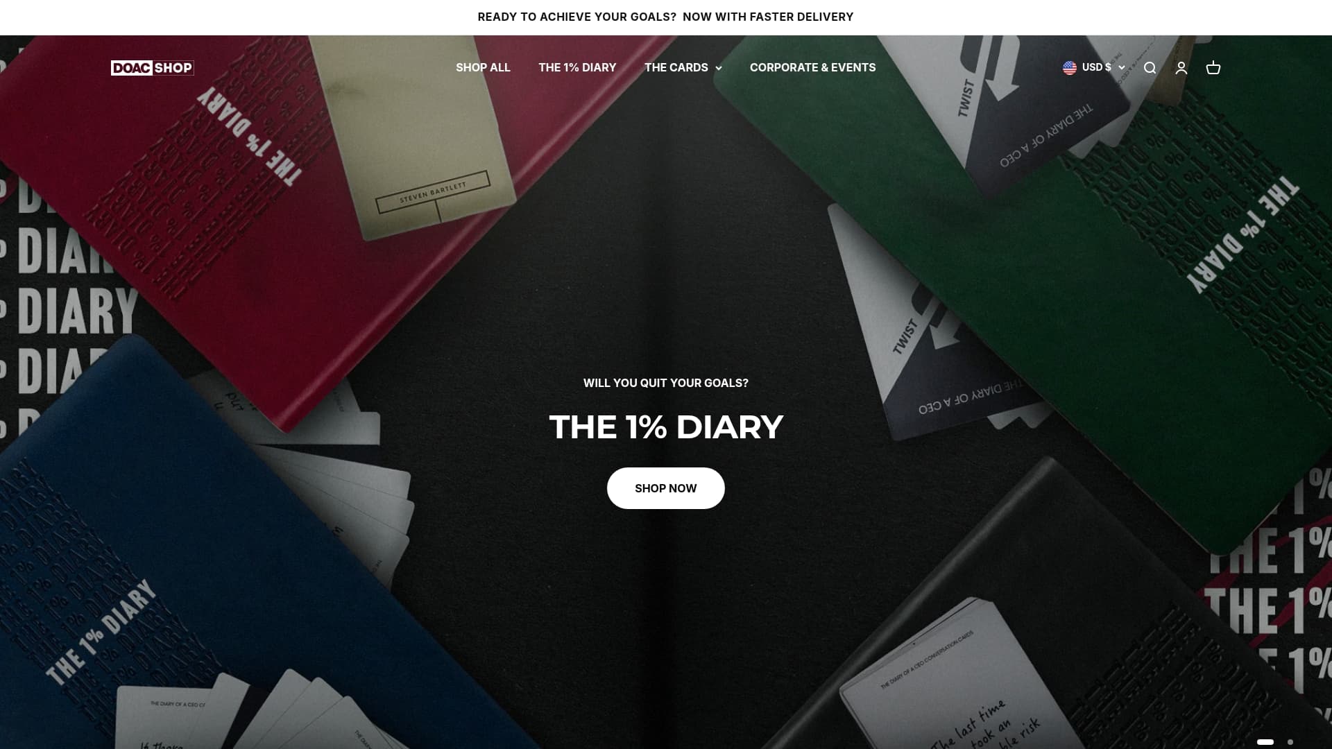 The Diary Of A CEO sponsor landing page advertised on The Diary Of A CEO with Steven Bartlett