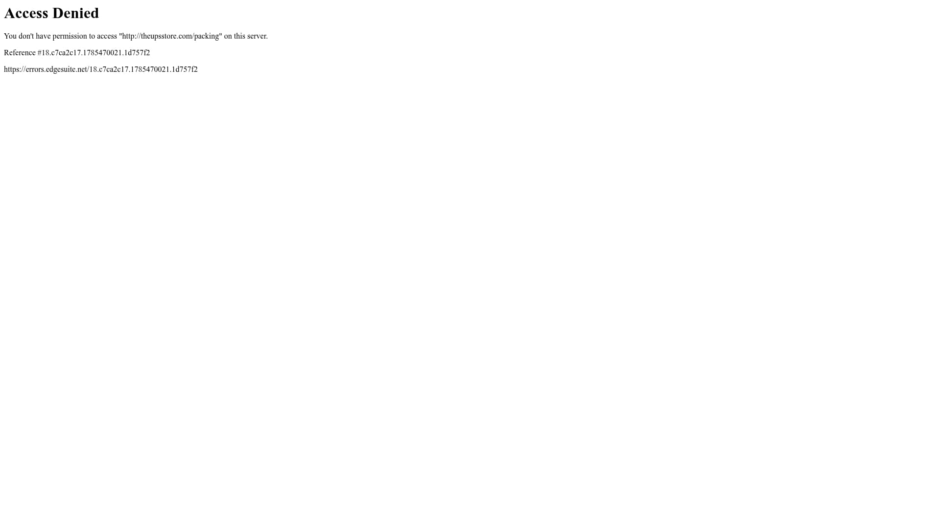 The UPS Store sponsor landing page advertised on Vulgar History