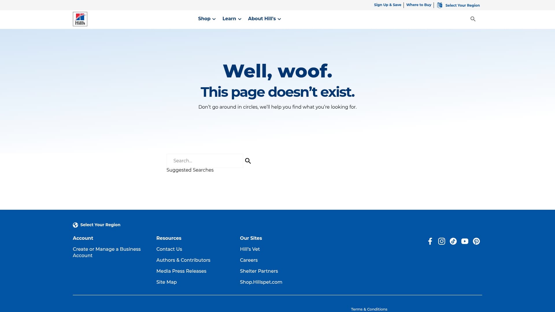 Hill's Pet Nutrition sponsor landing page advertised on MrBallen Podcast: Strange, Dark & Mysterious Stories