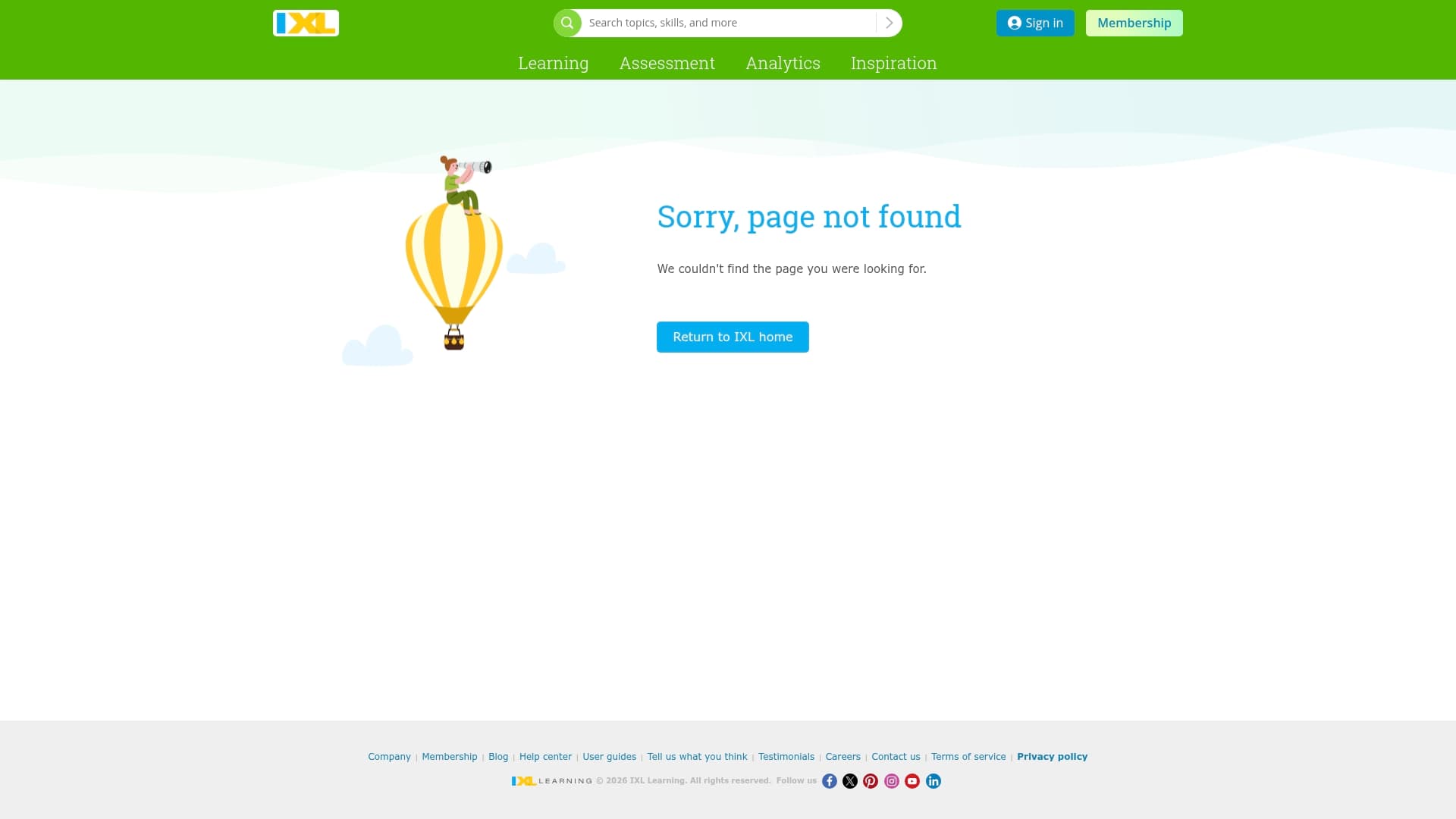 IXL sponsor landing page advertised on MrBallen Podcast: Strange, Dark & Mysterious Stories