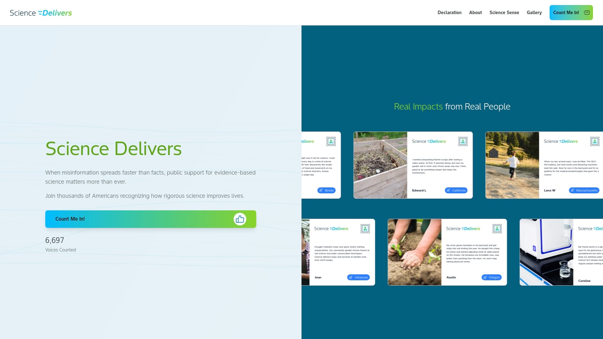 Bayer sponsor landing page advertised on Science Friday