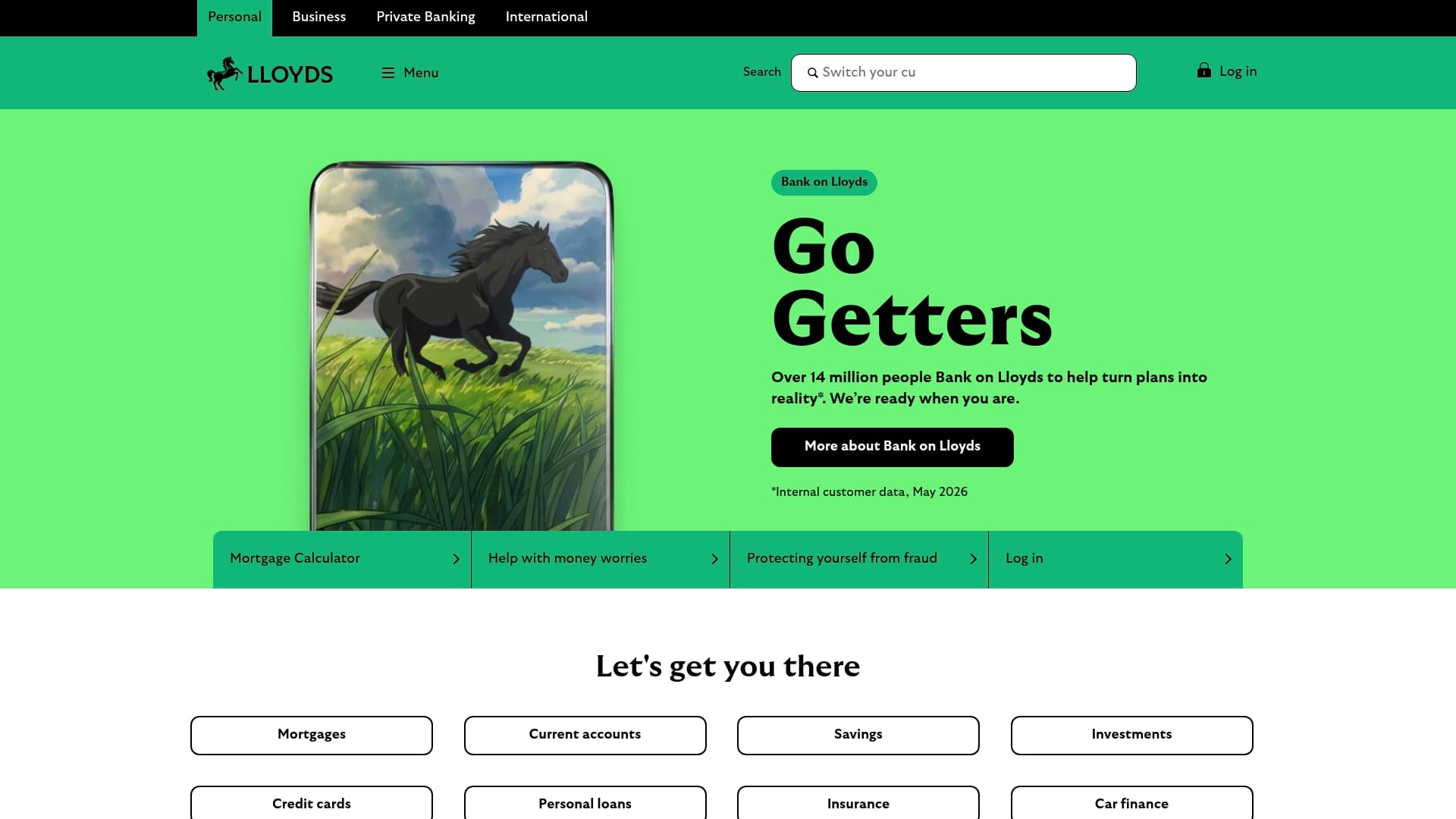 Lloyd's Bank sponsor landing page advertised on The Rest Is History