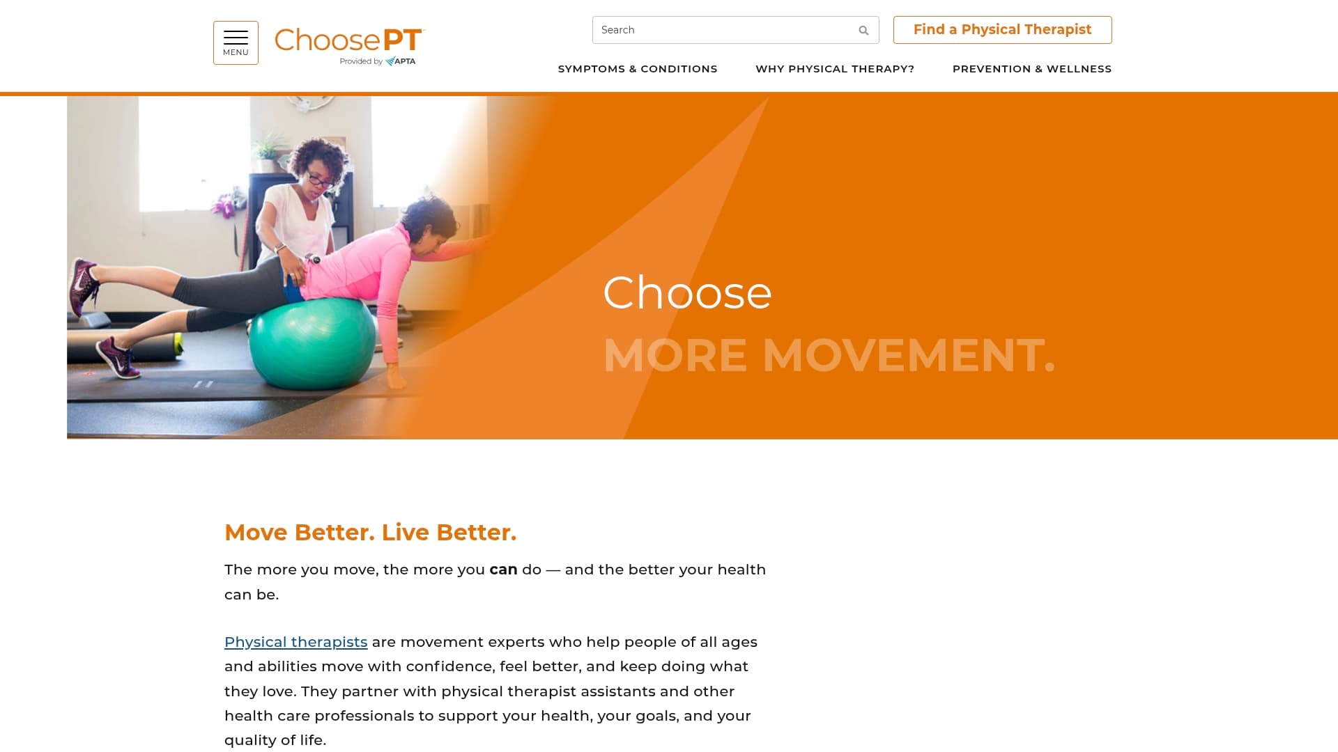 Choose PT sponsor landing page advertised on The Bobby Bones Show