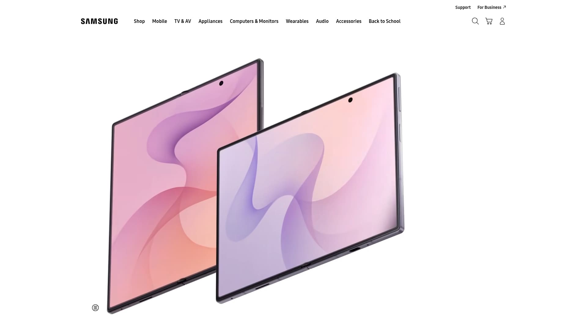 Samsung sponsor landing page advertised on KSR