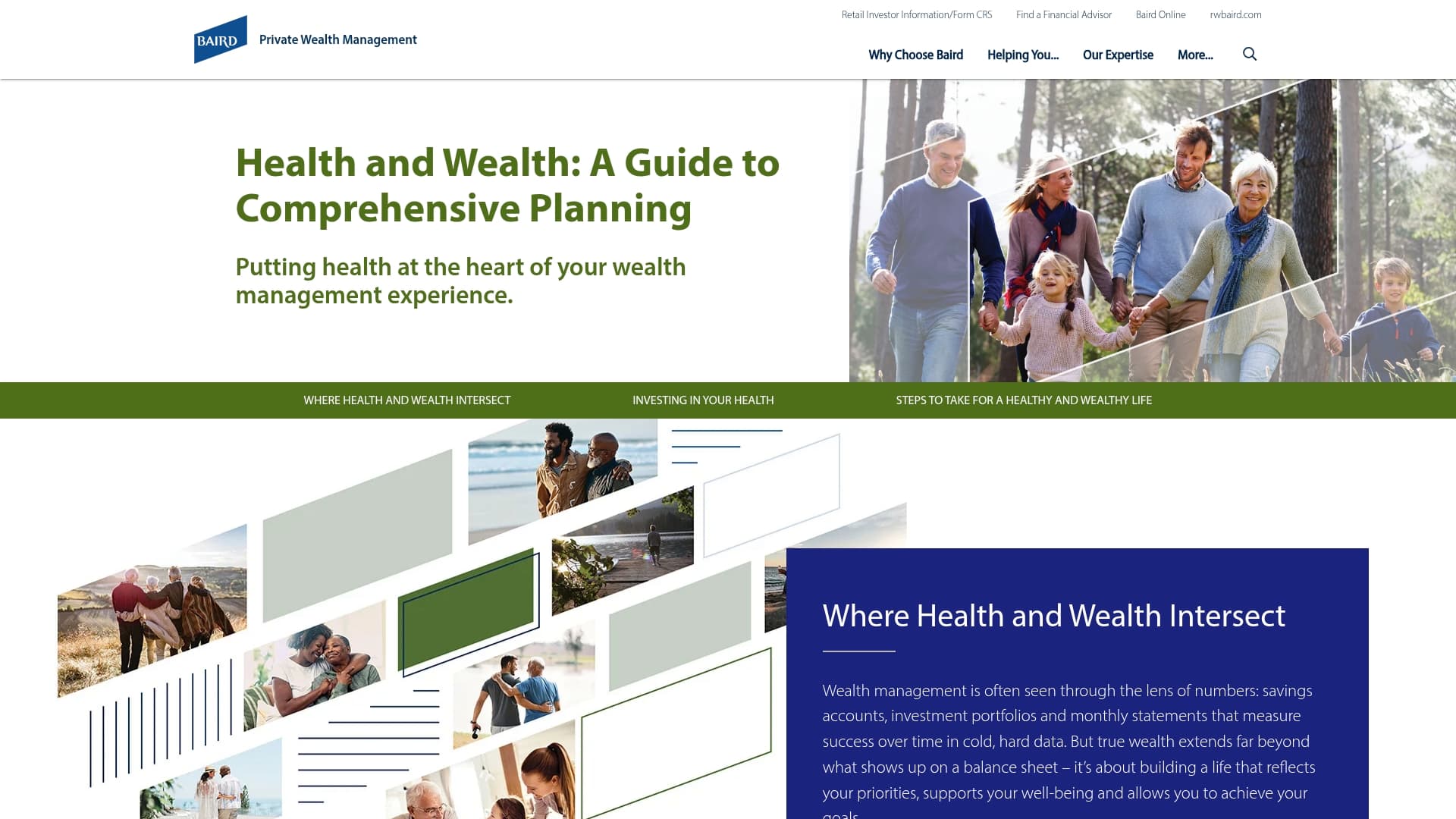 Baird Private Wealth Management sponsor landing page advertised on WSJ What’s News