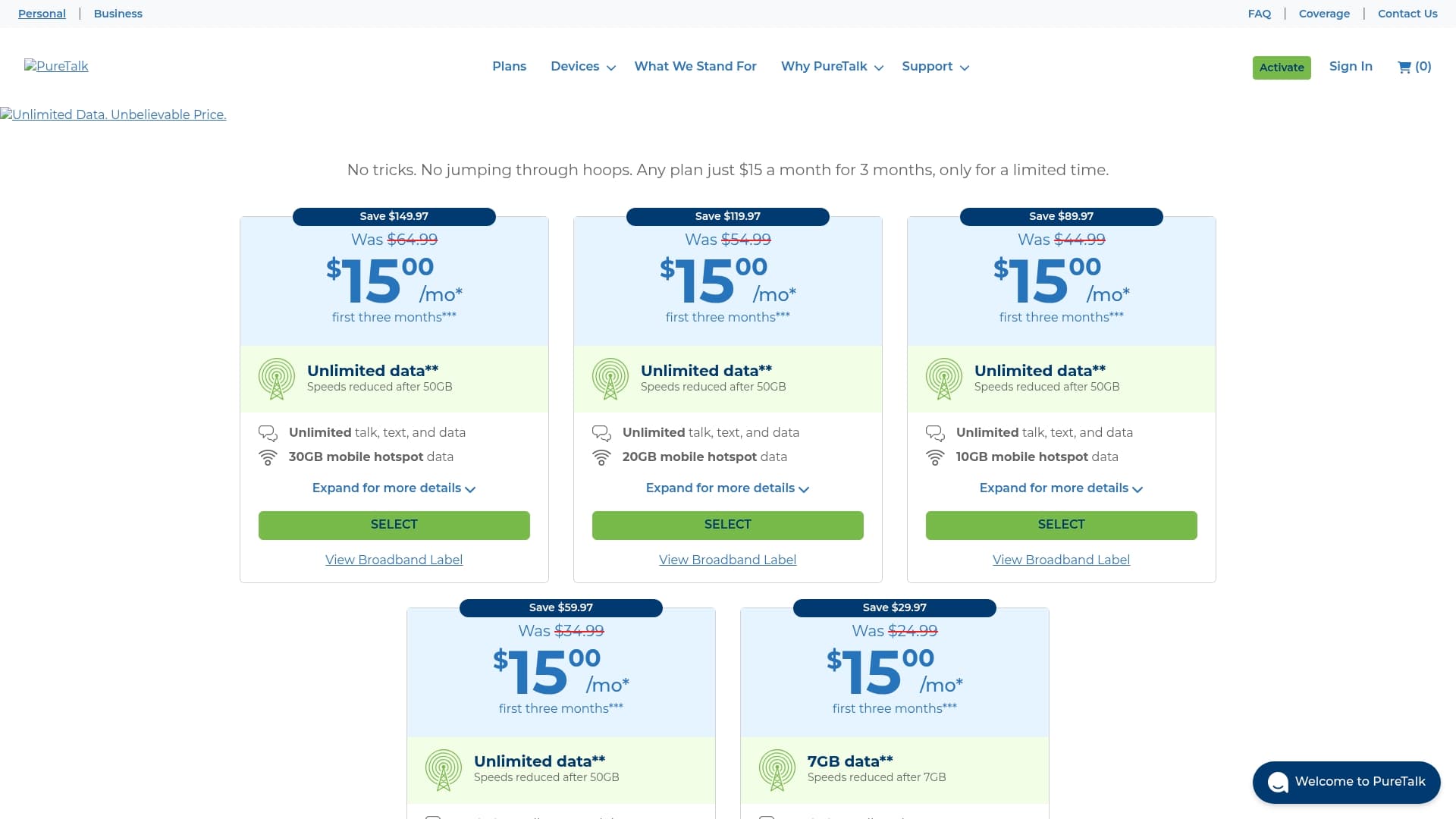 Pure Talk sponsor landing page advertised on The Jesse Kelly Show