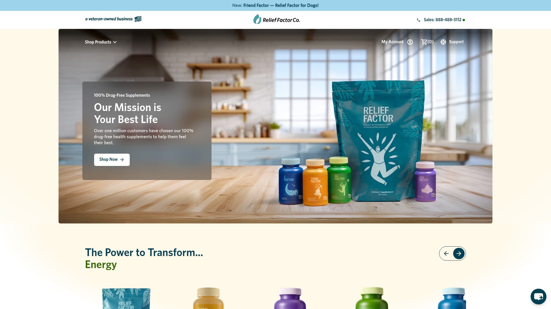 Relief Factor sponsor landing page advertised on The Jesse Kelly Show