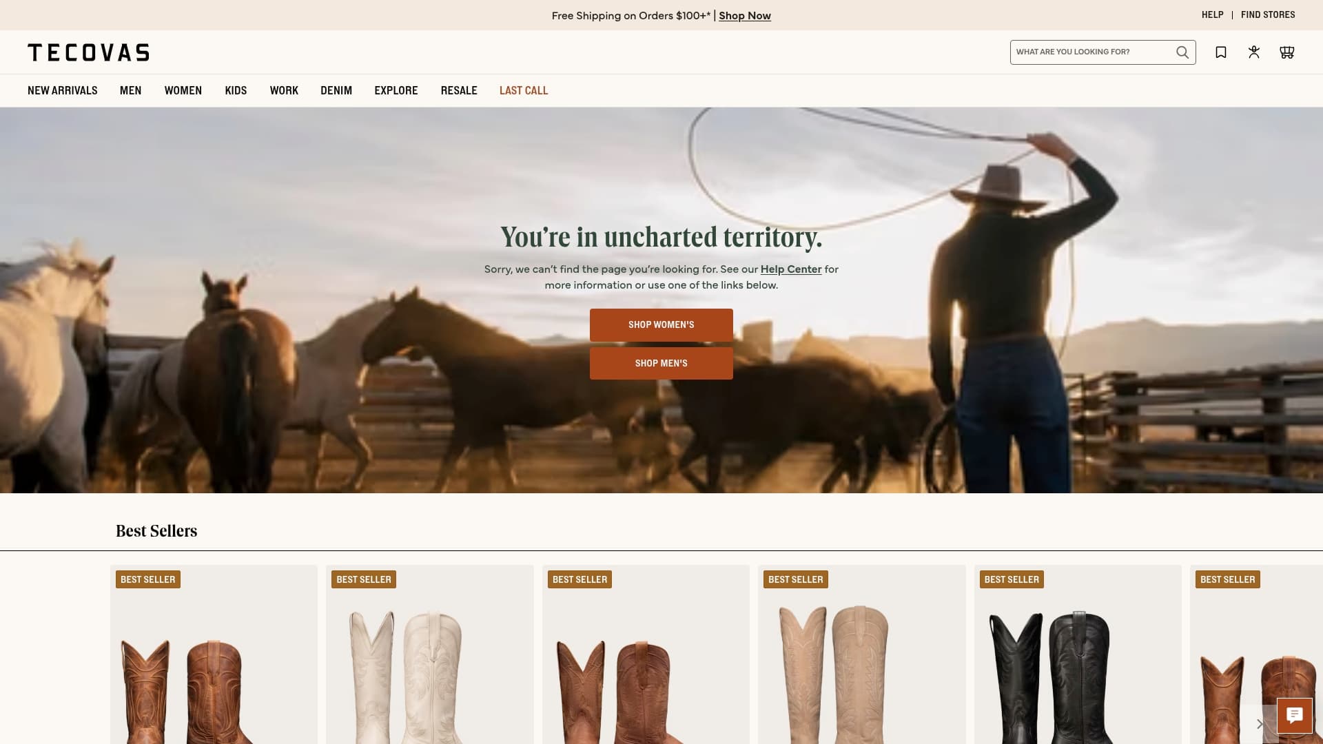 Tecovas sponsor landing page advertised on Matt and Shane's Secret Podcast