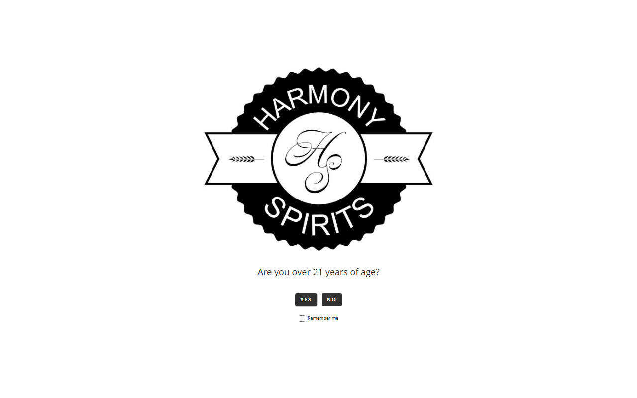 Harmony Spirits sponsor landing page advertised on Garage Logic