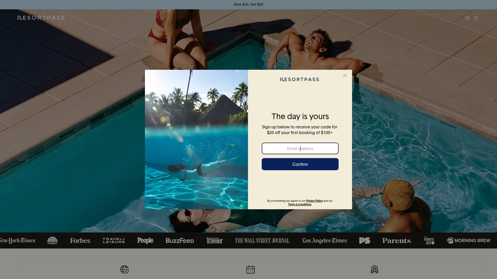 Resort Pass sponsor landing page advertised on The Blonde Files Podcast