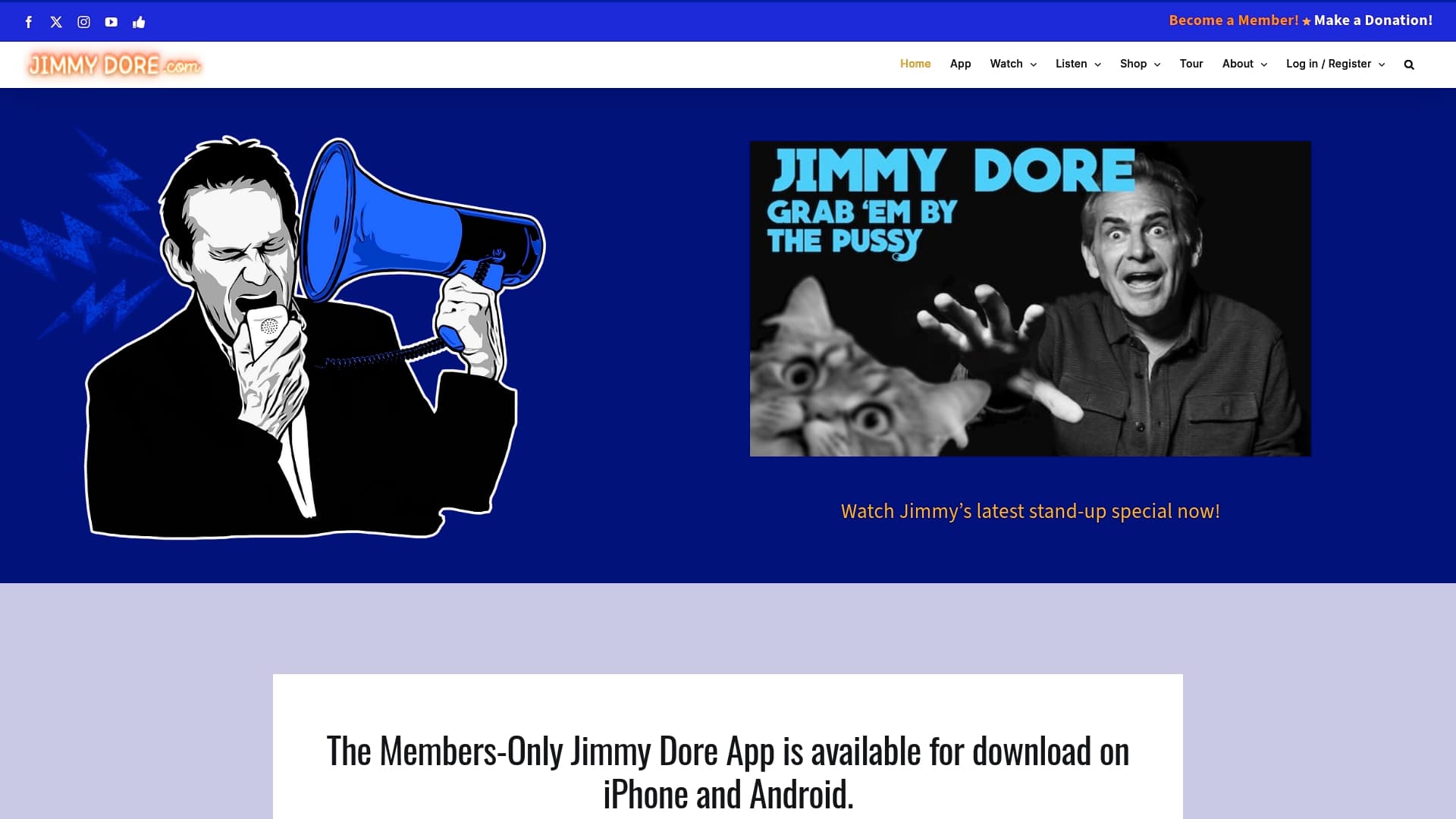 Jimmy Dore Show sponsor landing page advertised on The Jimmy Dore Show