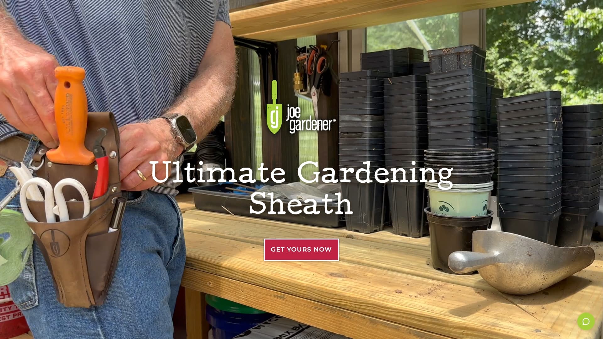 The Ultimate Gardening Sheath sponsor landing page advertised on The joe gardener Show - Organic Gardening - Vegetable Gardening - Expert Garden Advice From Joe Lamp'l