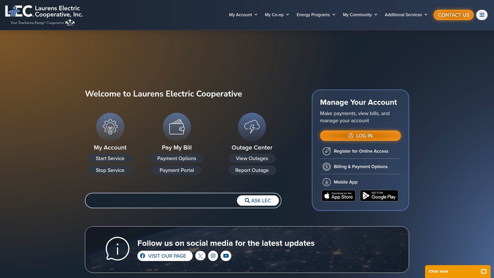 Lauren's Electric sponsor landing page advertised on Club Shay Shay