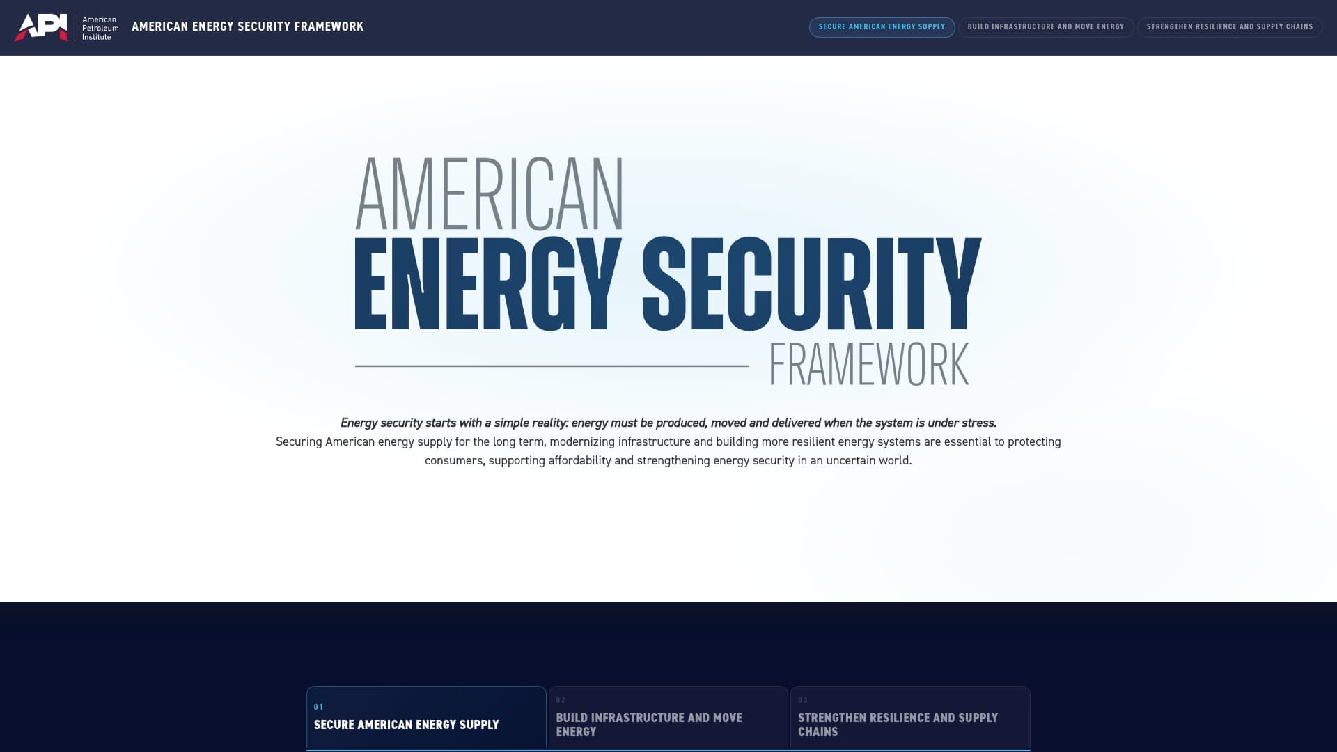 American Petroleum Institute sponsor landing page advertised on Ruthless Podcast