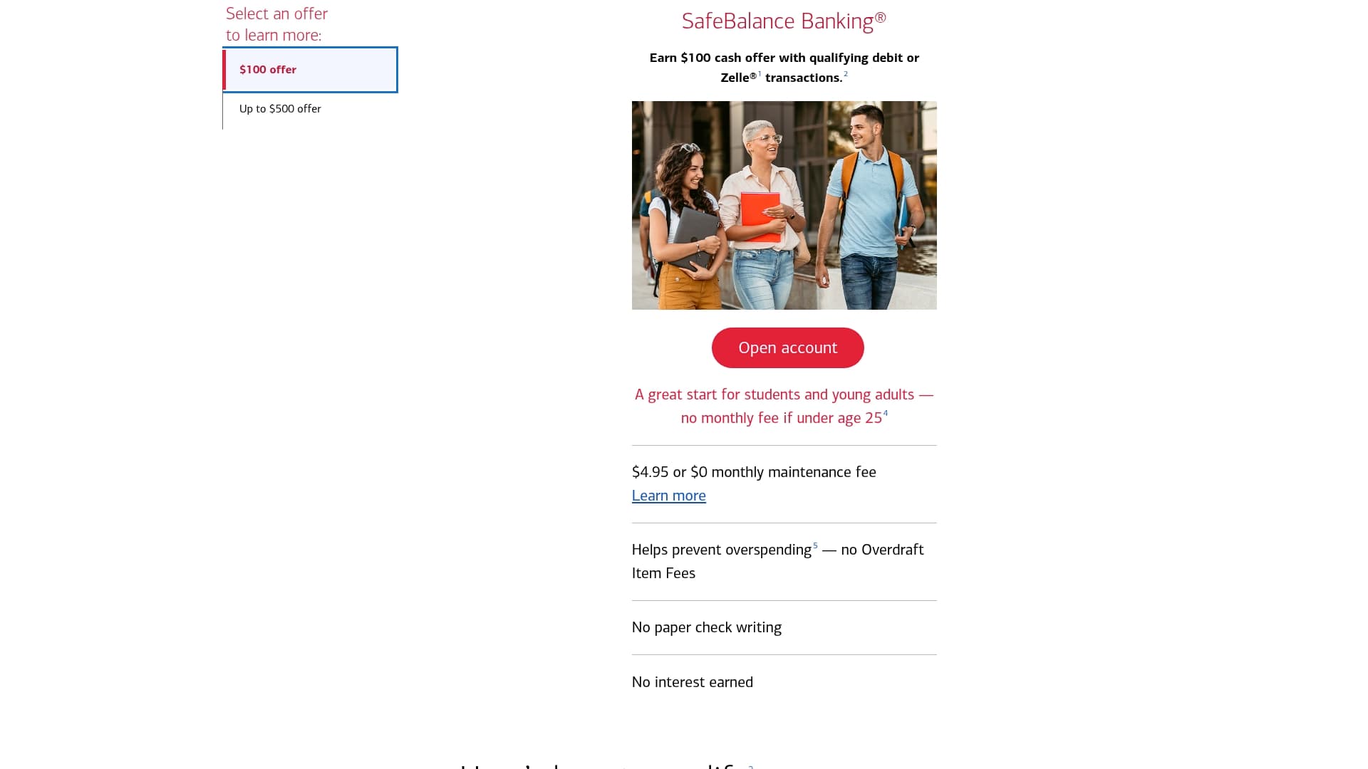 Bank of America sponsor landing page advertised on Pod Meets World