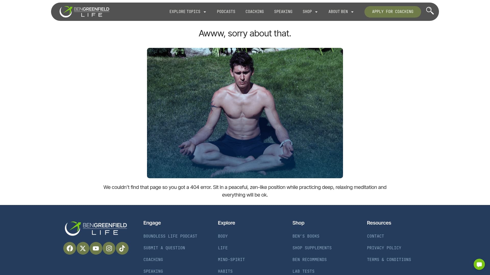 Eudaimonia sponsor landing page advertised on Boundless Life