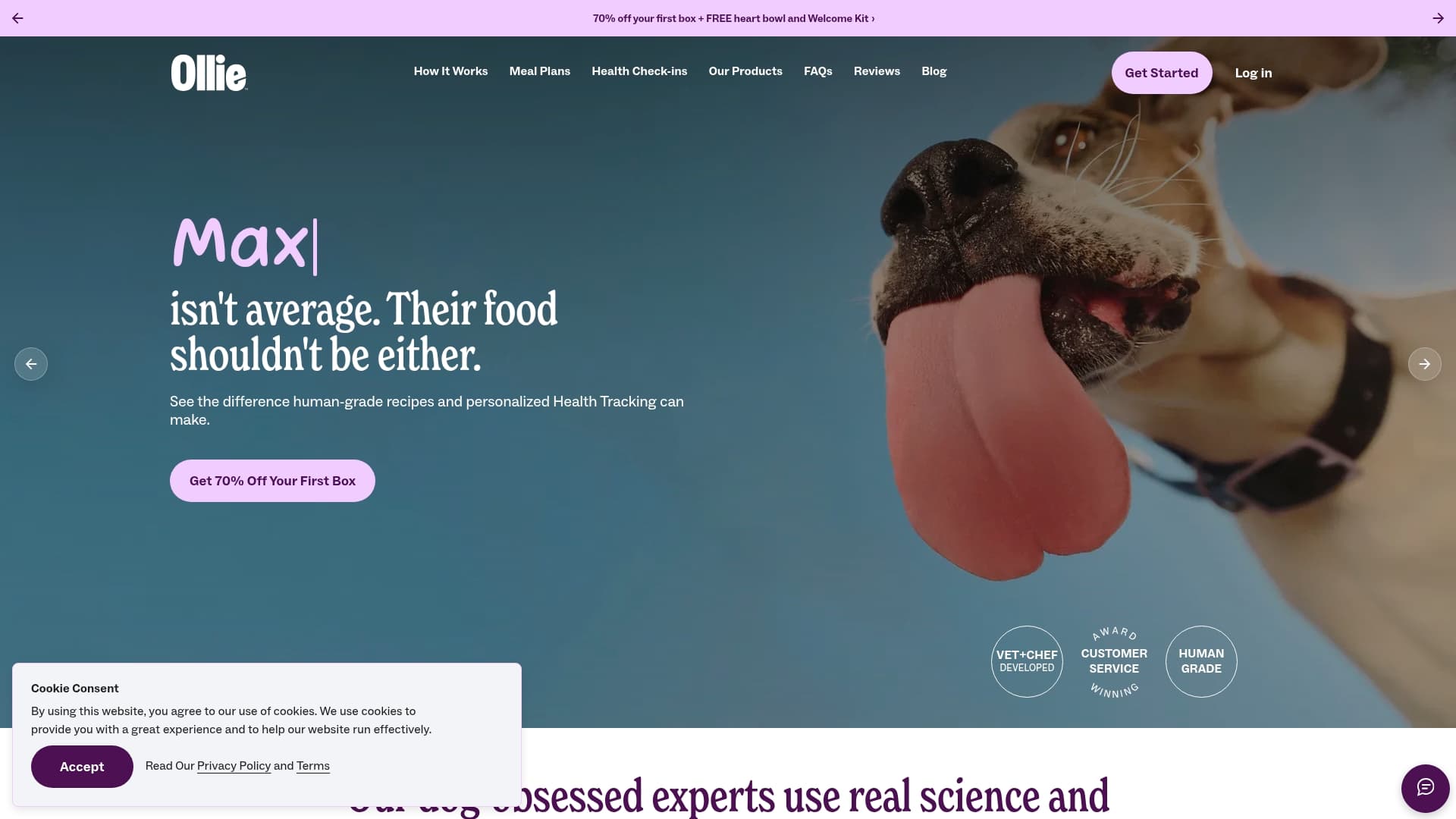 Ollie sponsor landing page advertised on Crime Junkie
