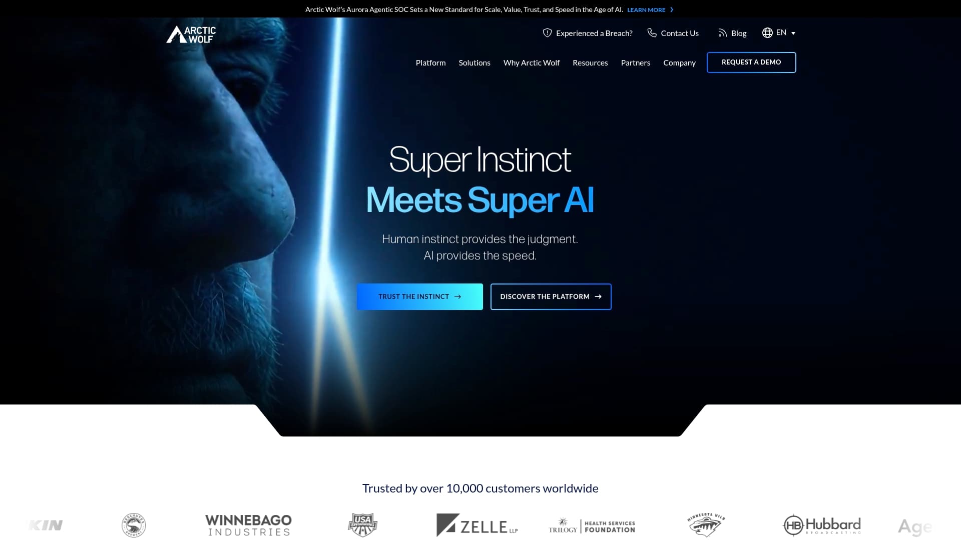 Arctic Wolf sponsor landing page advertised on IHIP News