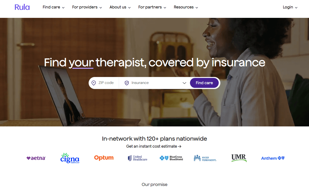 Rula sponsor landing page advertised on Baby, This is Keke Palmer