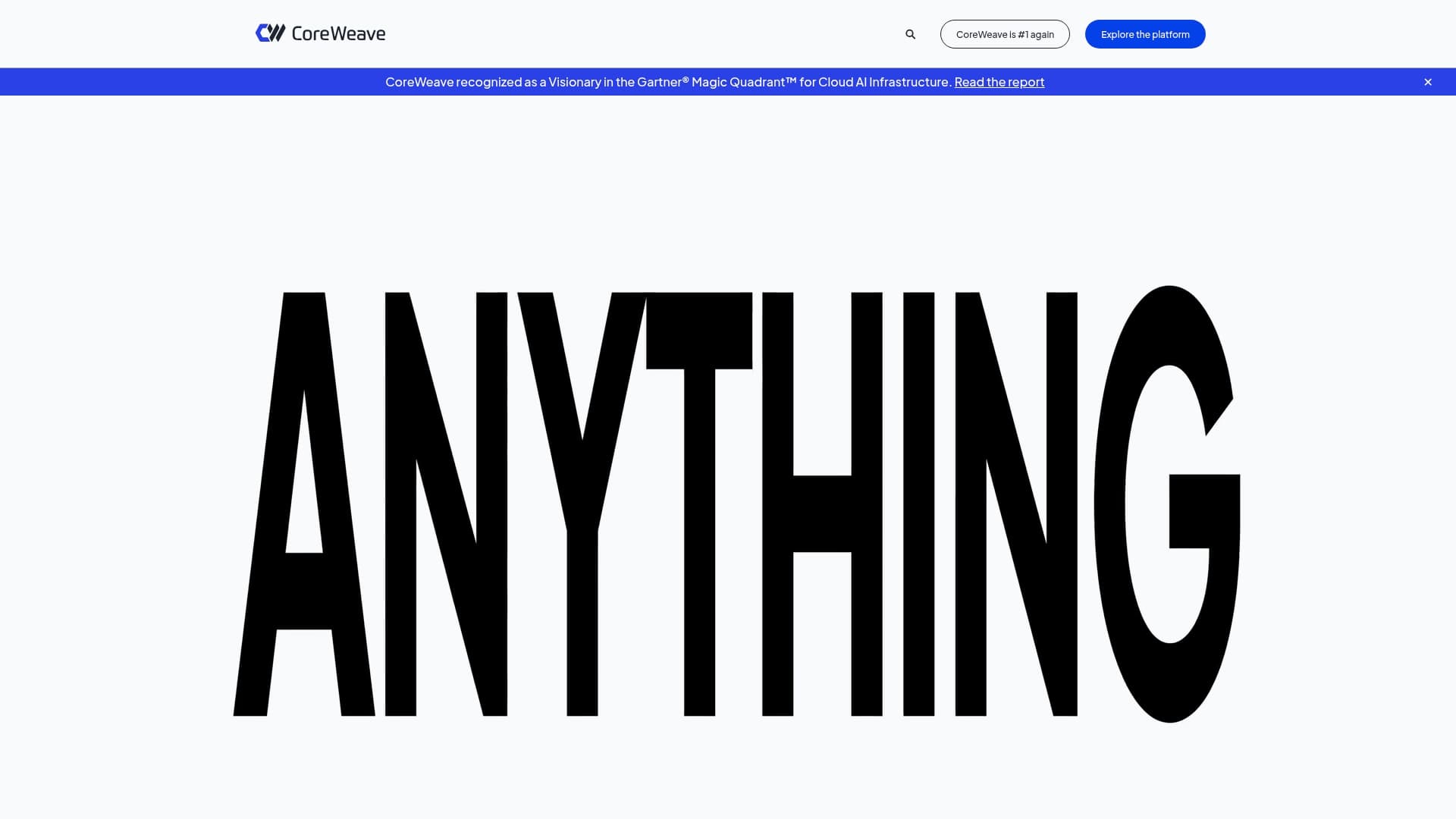 CoreWeave sponsor landing page advertised on Pivot