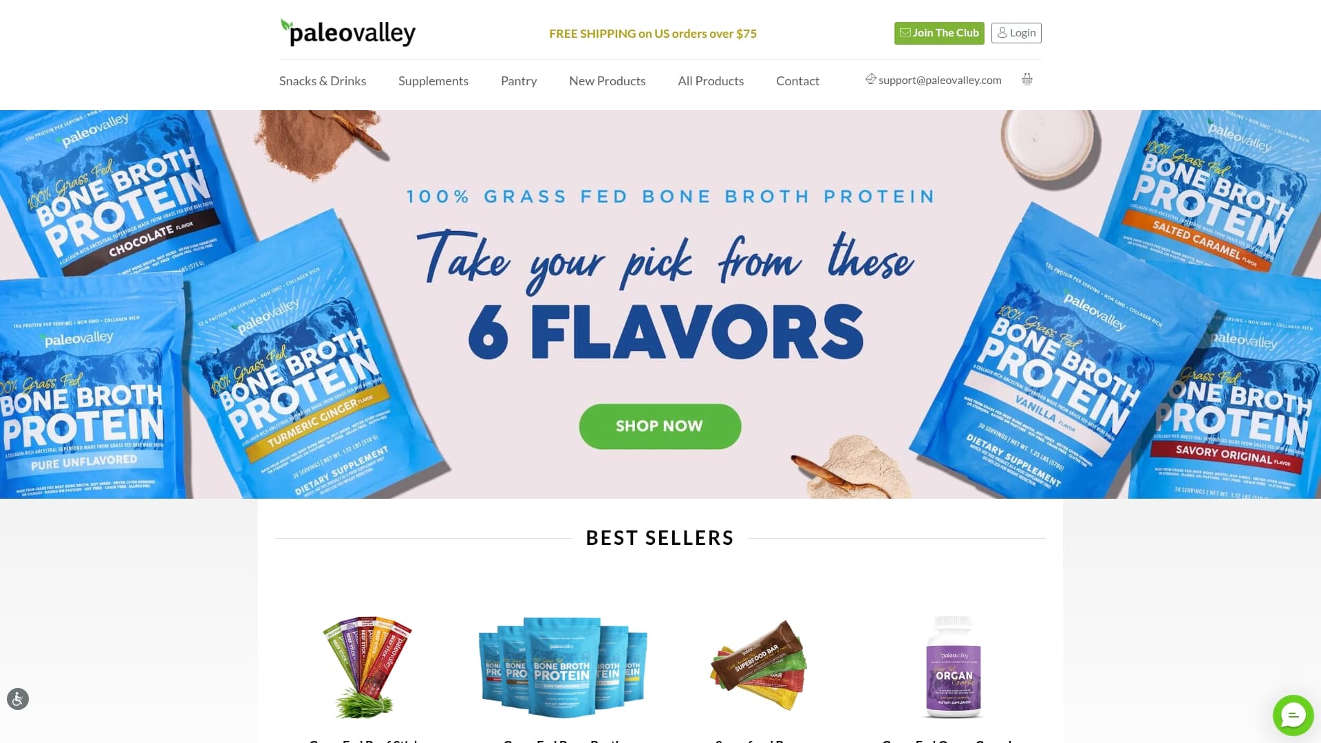 Paleo Valley sponsor landing page advertised on Candace