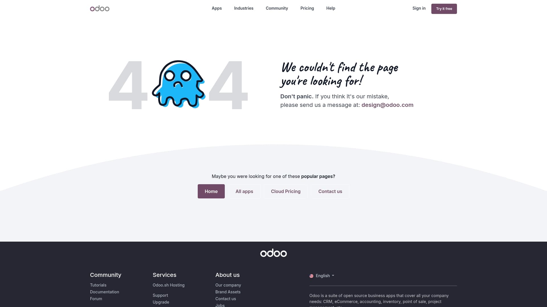 Odoo sponsor landing page advertised on NPR News Now