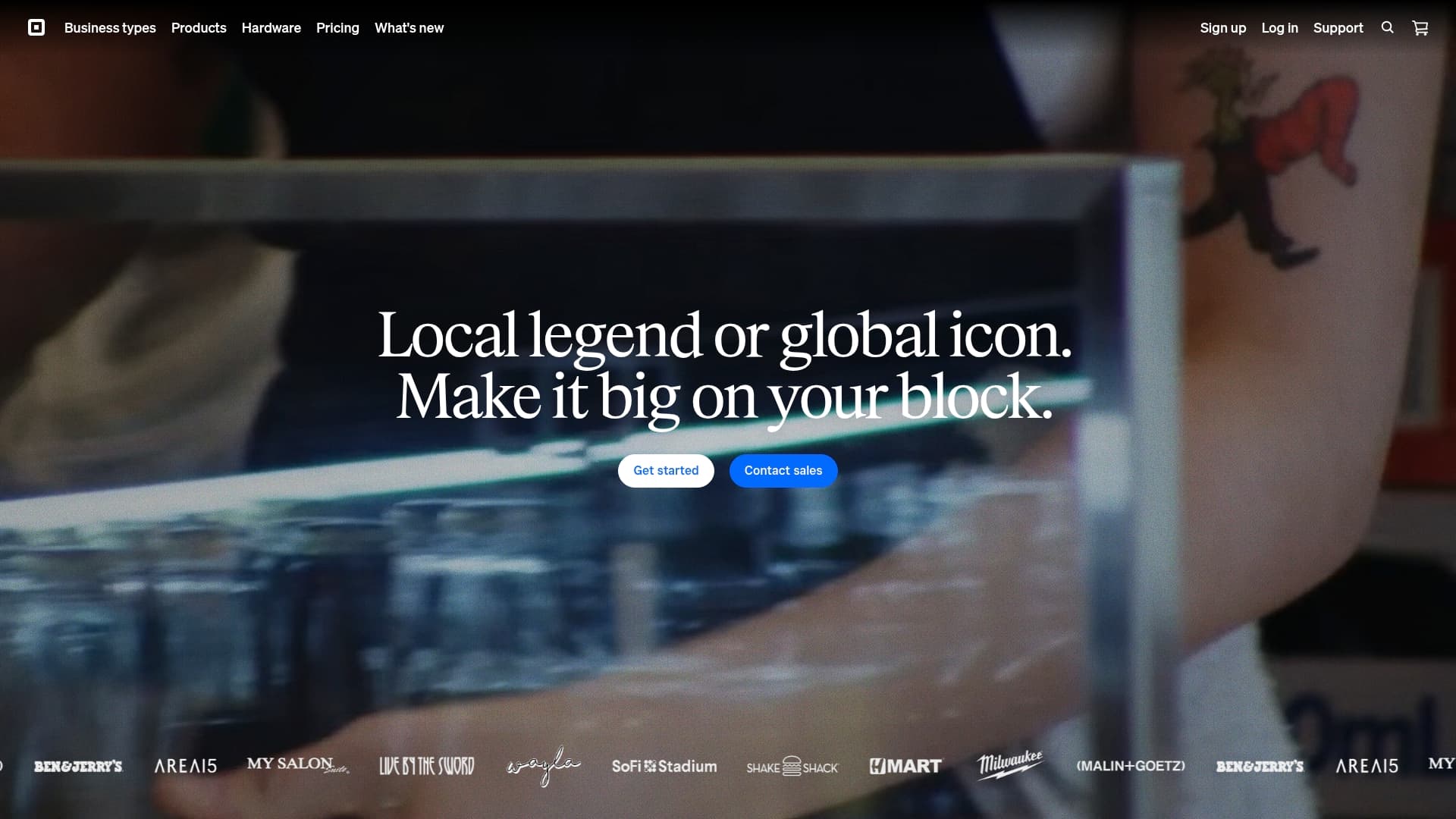 Square sponsor landing page advertised on Money Rehab with Nicole Lapin