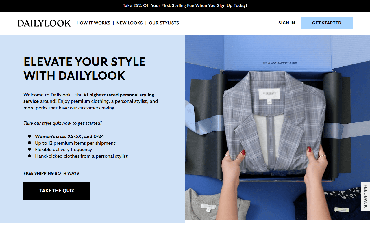 Daily Look sponsor landing page advertised on The Megyn Kelly Show