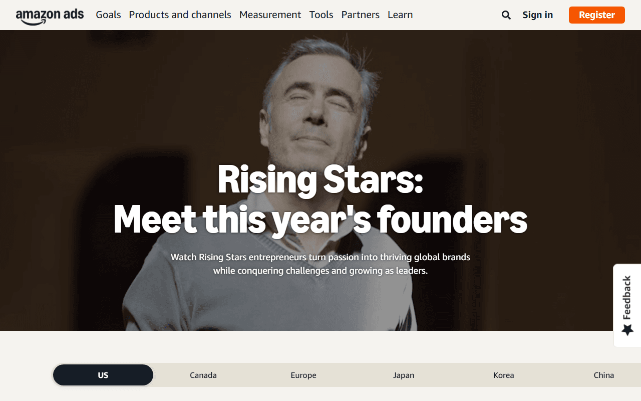 Amazon Ads sponsor landing page advertised on Morning Brew Daily