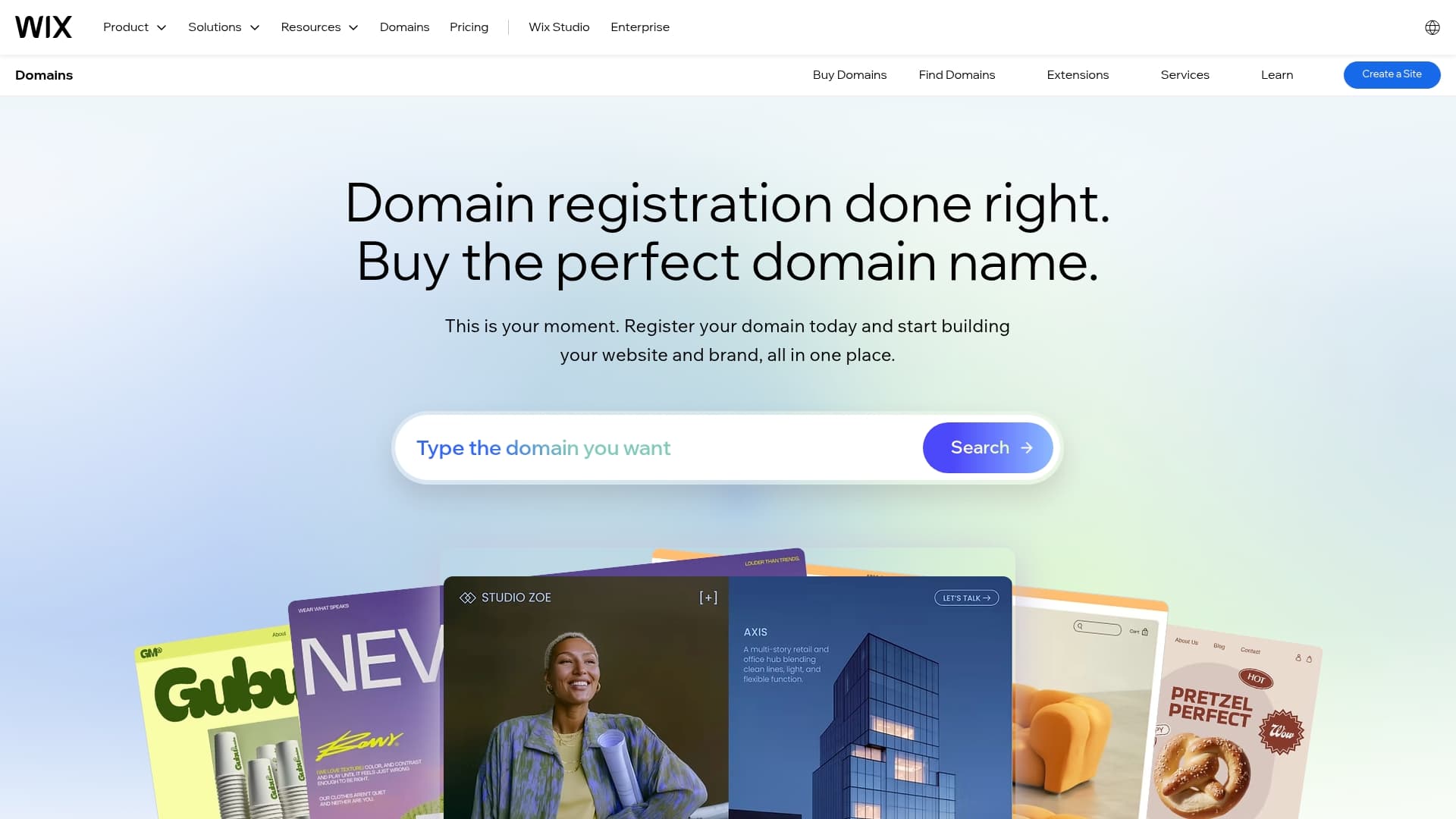 Wix sponsor landing page advertised on Fantasy Footballers - Fantasy Football Podcast
