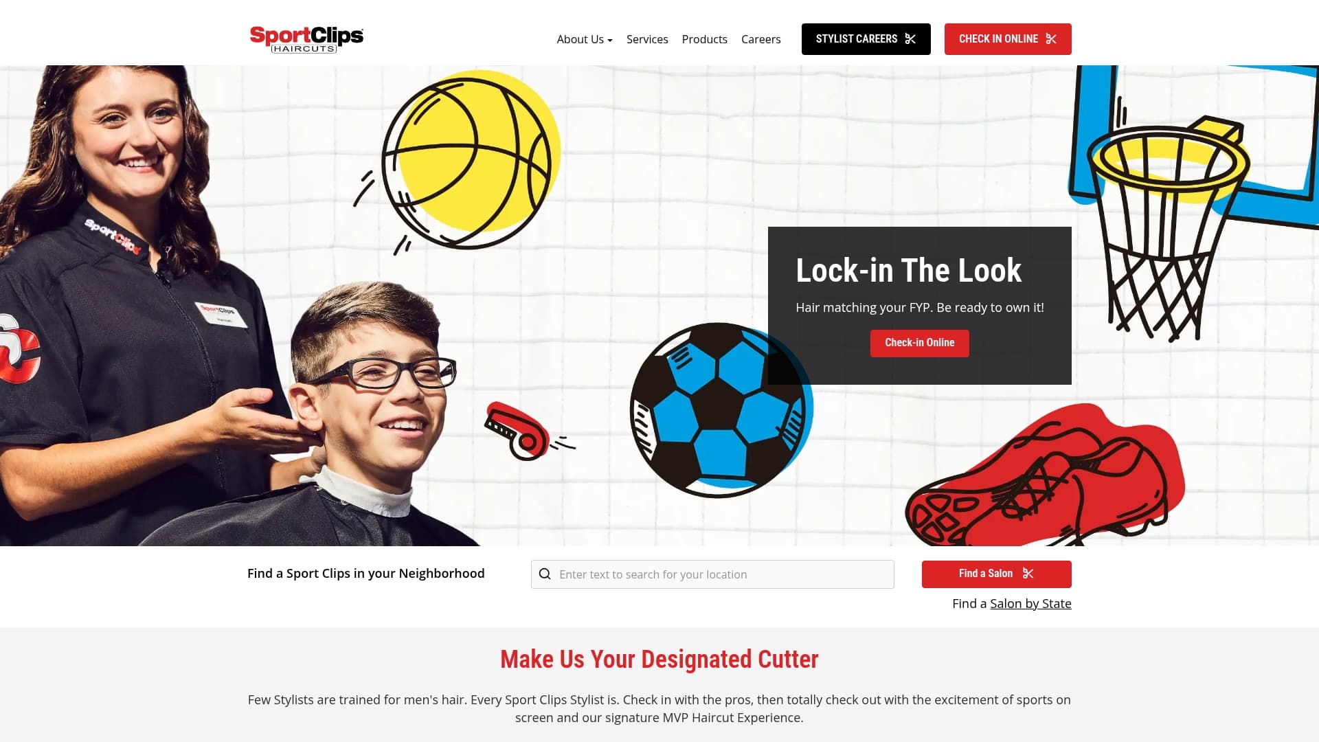 Sport Clips sponsor landing page advertised on Fantasy Footballers - Fantasy Football Podcast