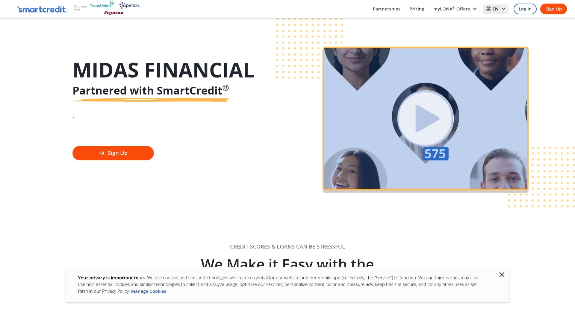 SmartCredit sponsor landing page advertised on The MeidasTouch Podcast