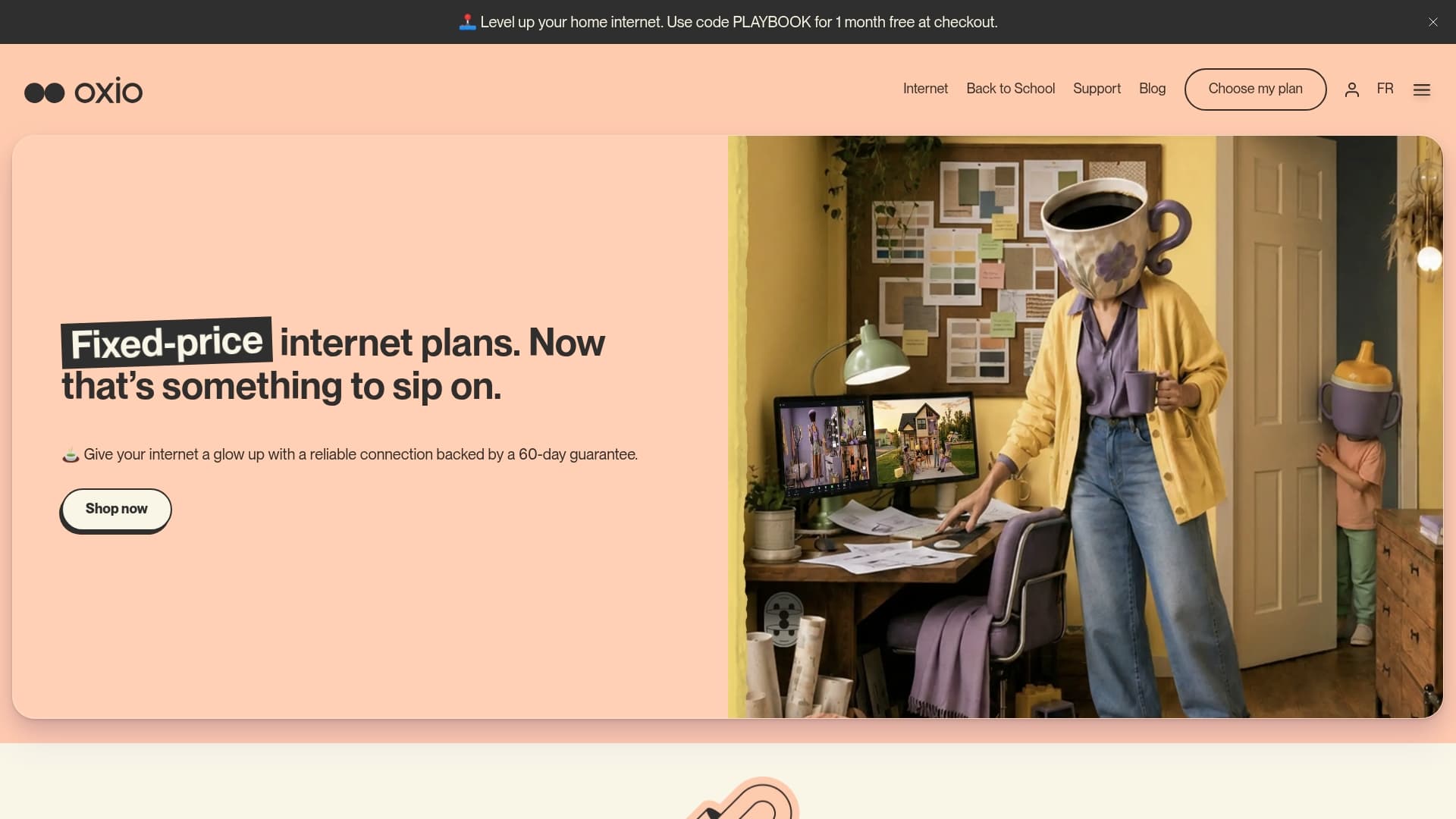 Oxio sponsor landing page advertised on CANADALAND