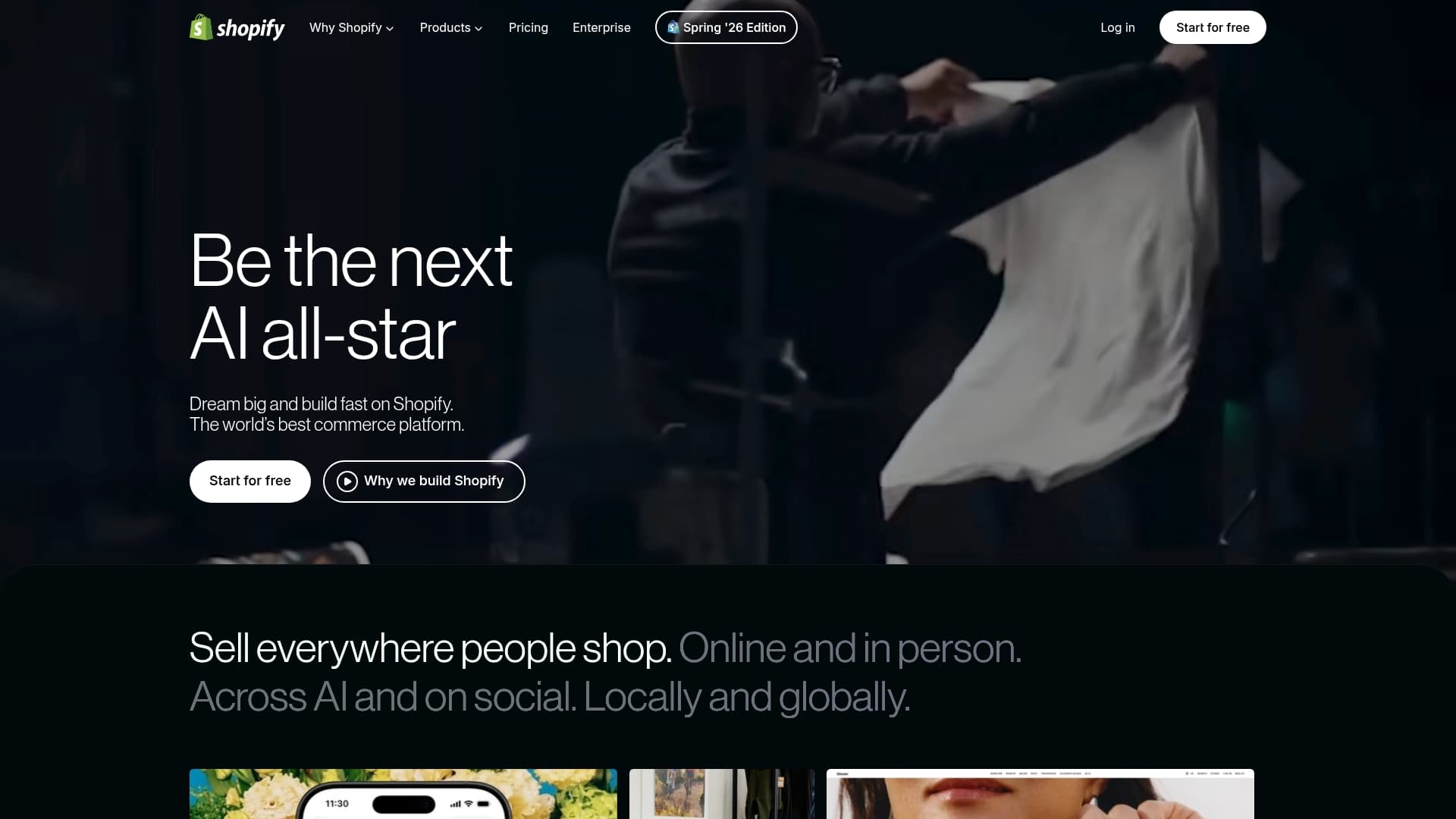 Shopify sponsor landing page advertised on Where Should We Begin? with Esther Perel