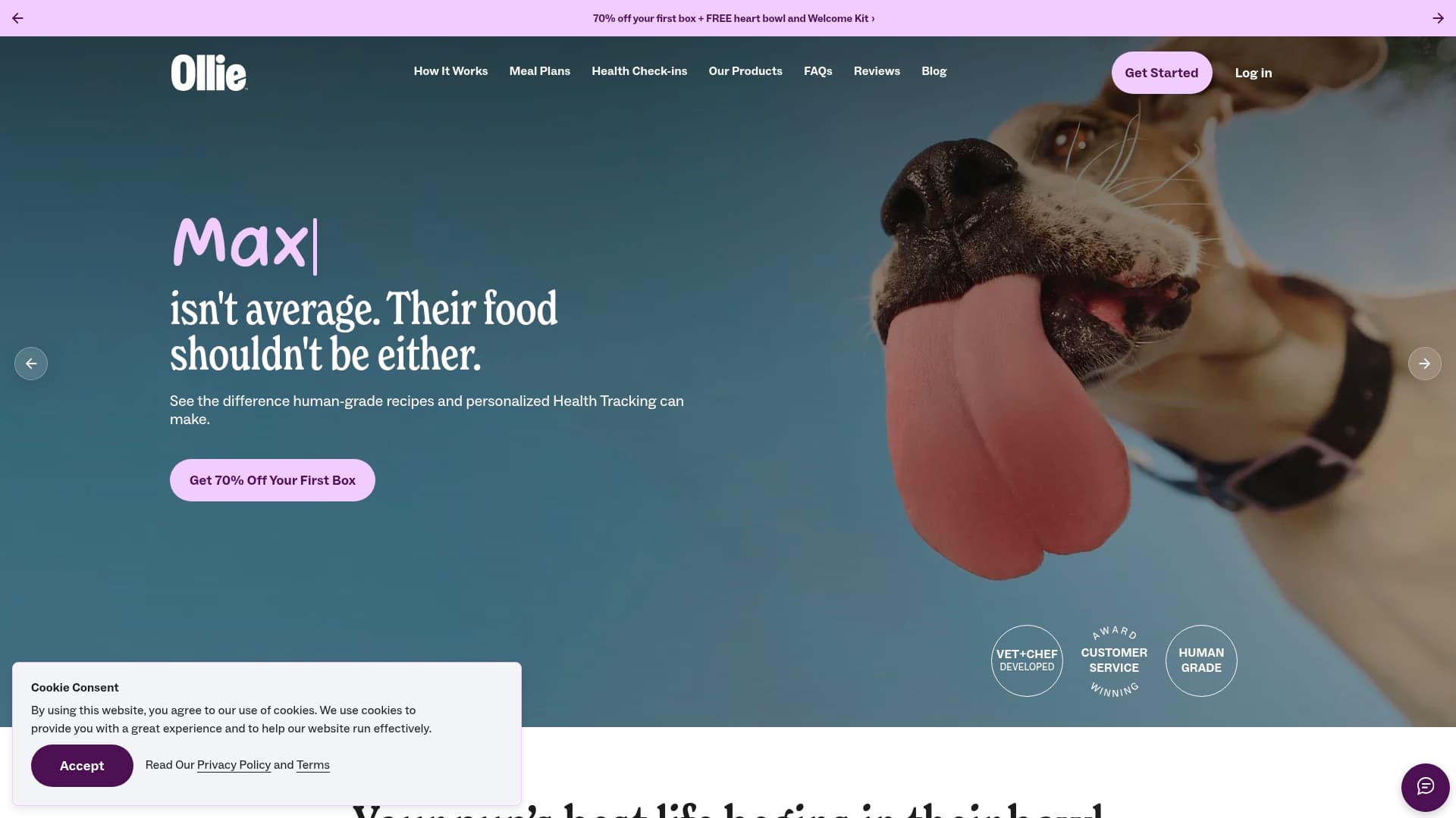 Ollie sponsor landing page advertised on The Best People with Nicolle Wallace