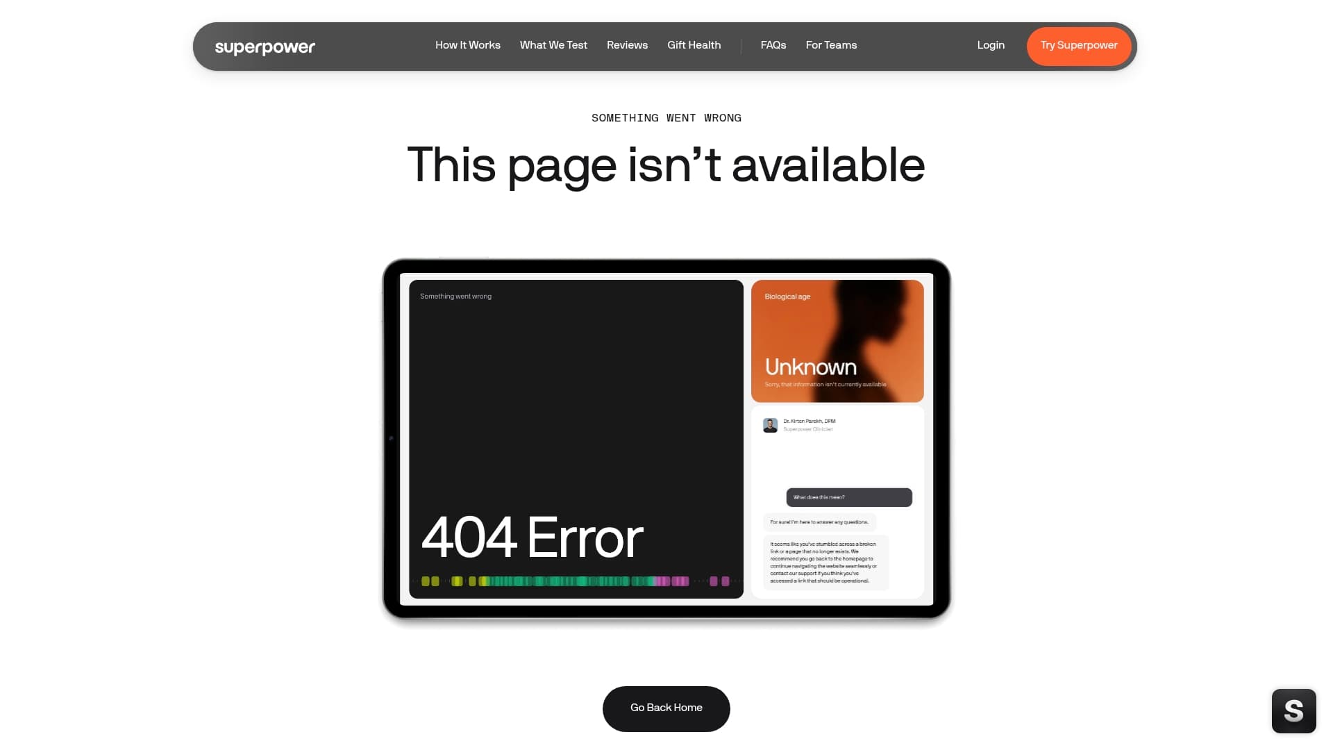 Superpower sponsor landing page advertised on The Joe Rogan Experience