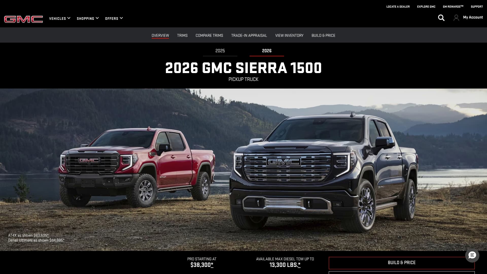 GMC sponsor landing page advertised on Fantasy Footballers - Fantasy Football Podcast