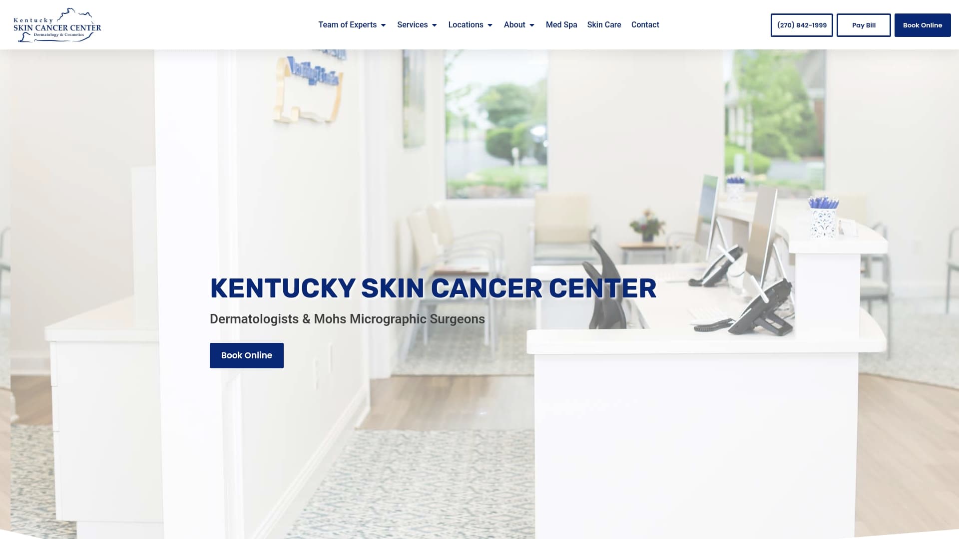 Kentucky Skin Cancer Center sponsor landing page advertised on KSR