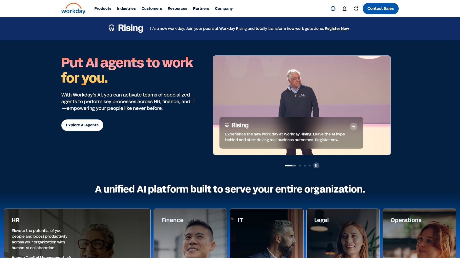 Workday sponsor landing page advertised on The Indicator from Planet Money