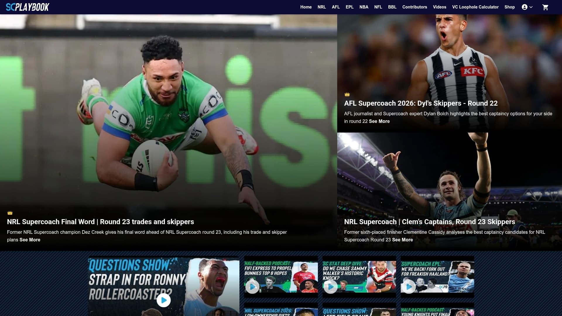 SC Playbook sponsor landing page advertised on SC Playbook