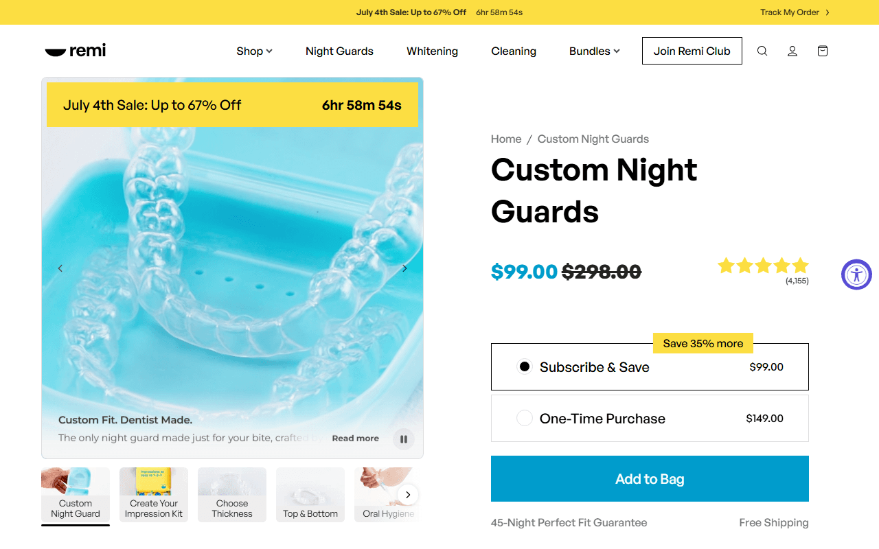 Remi sponsor landing page advertised on Blurry Creatures