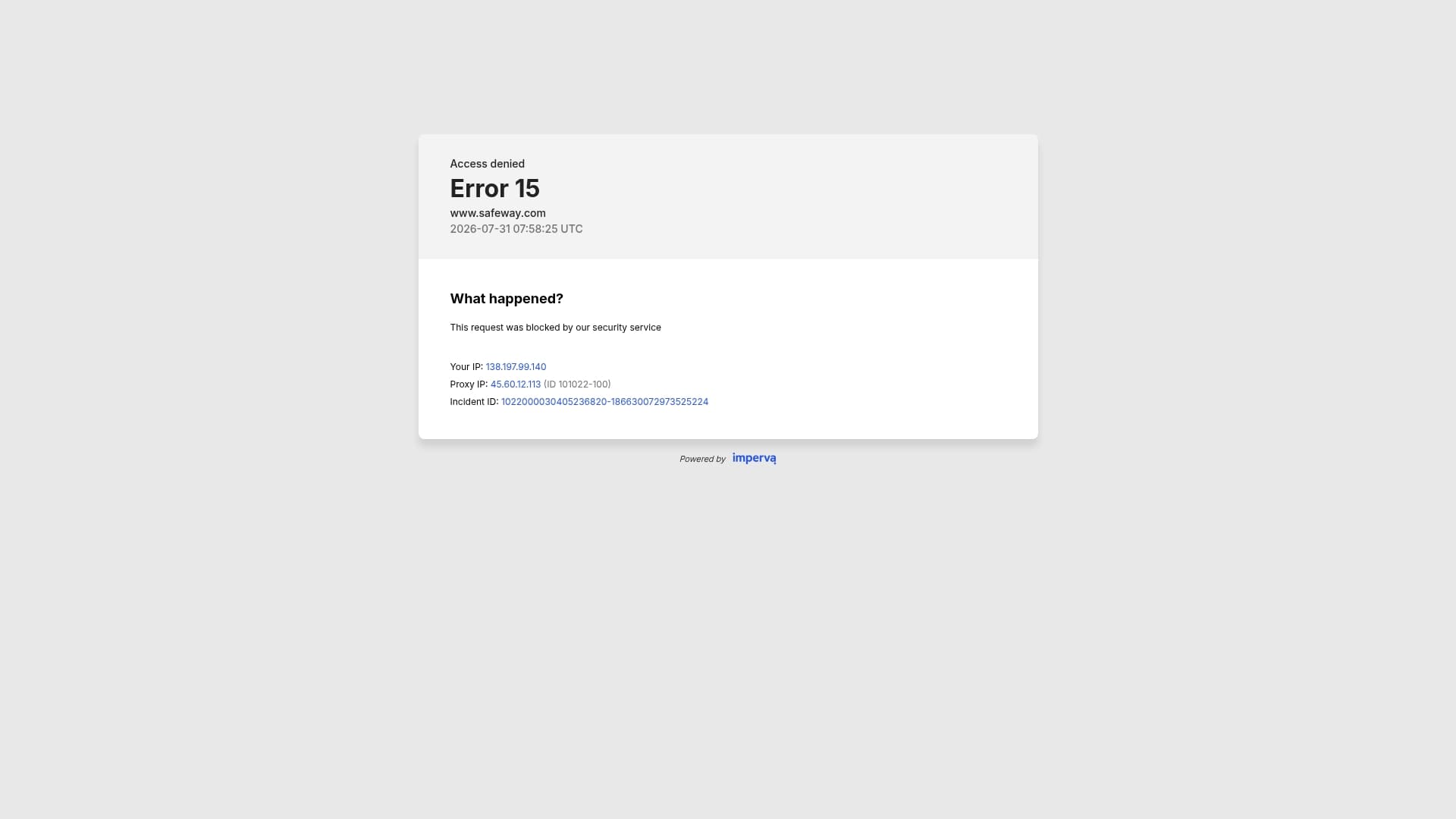 Safeway sponsor landing page advertised on Bulwark Takes