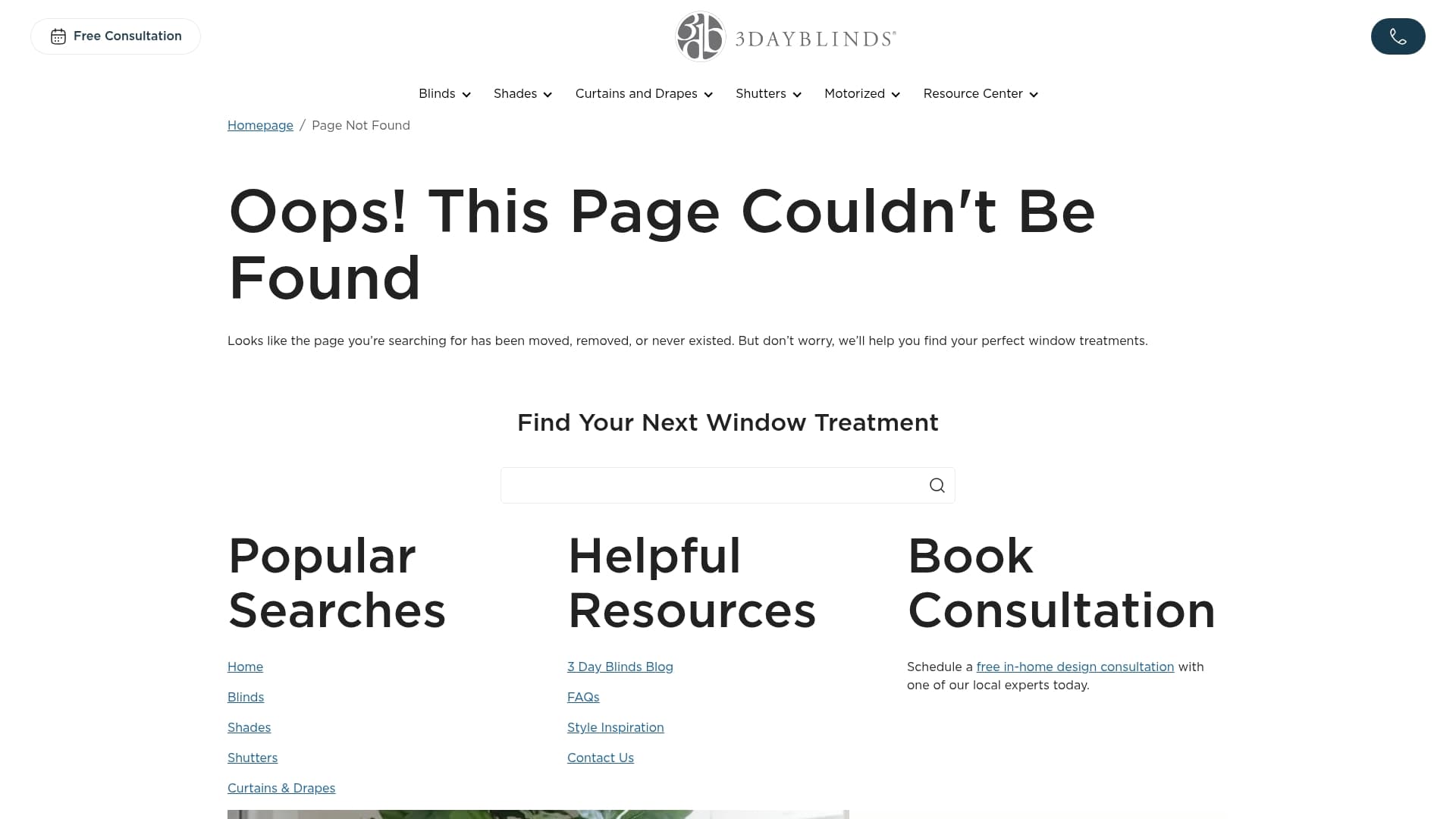 Three Day Blinds sponsor landing page advertised on Bulwark Takes