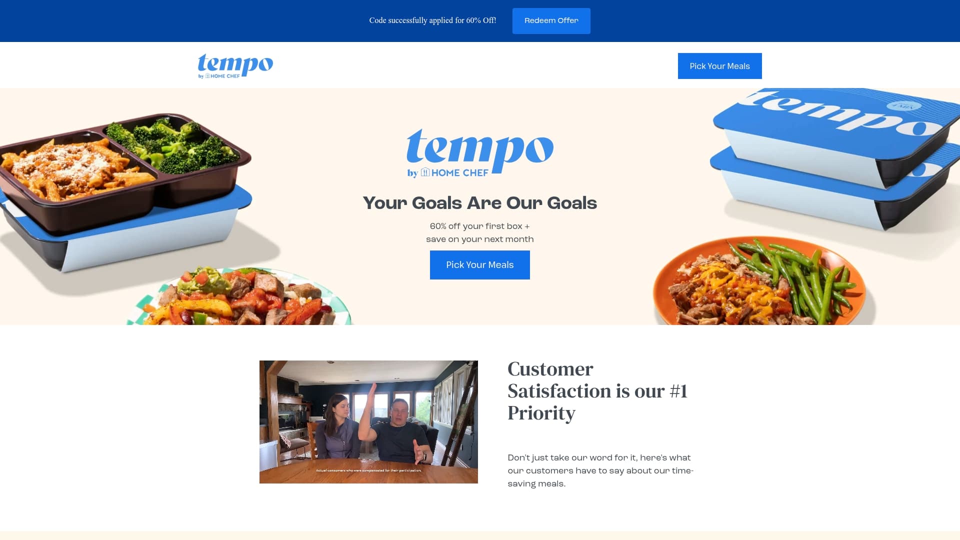 Tempo sponsor landing page advertised on Hey Riddle Riddle