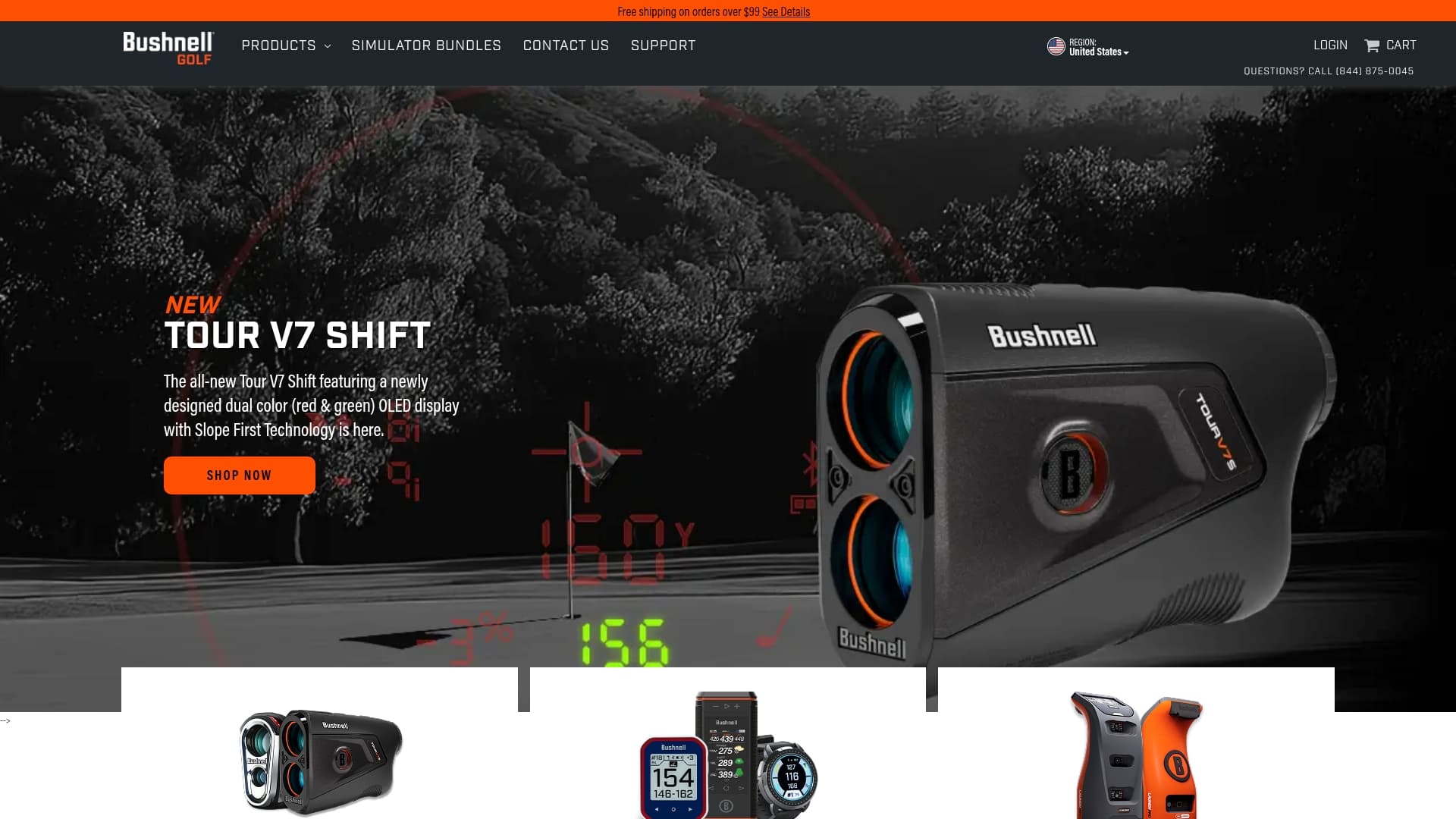 Bushnell Golf sponsor landing page advertised on The Herd with Colin Cowherd