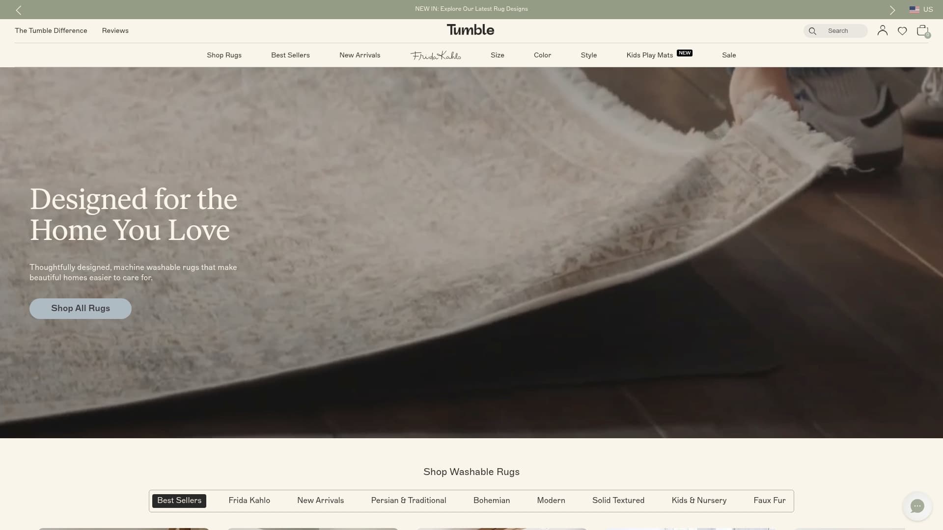 Tumble sponsor landing page advertised on Just Alex